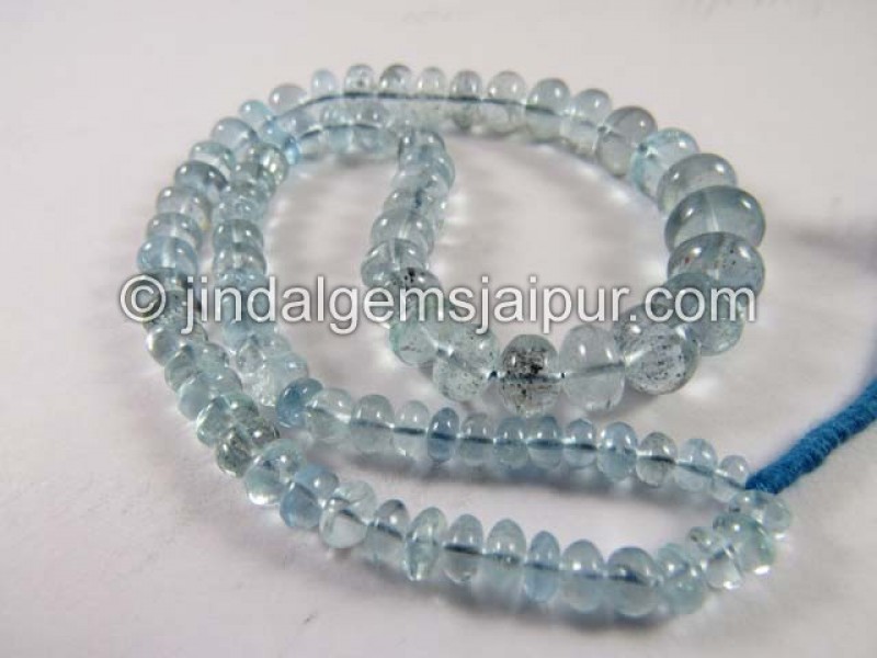 Moss Aqua Far Smooth Roundelle Shape Beads